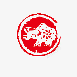 中国风红色十二生肖印章矢量可素材png免抠素材_88icon https://88icon.com 印章 牛 生肖 红色