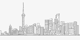 手绘线描城市剪影png免抠素材_88icon https://88icon.com 上海建筑 东方明珠 城市剪影 城市线条 建筑线描 旅游景点 金茂大厦 上海 地标 外滩 建筑 手绘 线描 线稿
