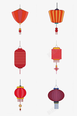 中国风新年装饰元素灯笼2素材