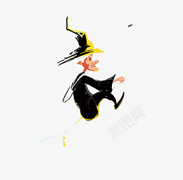 万圣节巫师元素png免抠素材_88icon https://88icon.com 万圣节 巫师 魔法扫把 手绘