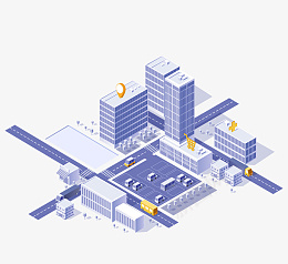 紫色等距风格道路地图png免抠素材_88icon https://88icon.com 购物商场 25D 25d 卡通 地图 地标 城市 小车 巴士 建筑 微观 模型 立体