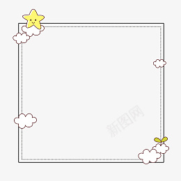 卡通手绘可爱边框png免抠素材_88icon https://88icon.com 卡通边框 可爱线框 可爱边框 手绘边框 黑色线框 线框 边框 框