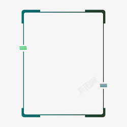 墨绿色边框墨绿渐变圆角包边科技感边框高清图片