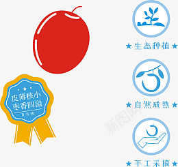 新疆红枣小标志小贴标图标