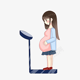 孕妇秤体重png免抠素材_88icon https://88icon.com 人物 孕妇 怀孕 秤