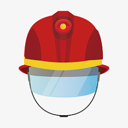 结实安全手绘红色的消防帽插画高清图片