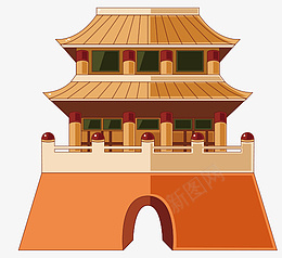 中国风传统城楼建筑国潮psd免抠素材_88icon https://88icon.com 中国风 传统 城楼 建筑 国潮