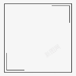 简约黑白线条边框png免抠素材_88icon https://88icon.com 线条 边框 黑白 框