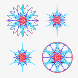 圆形几何对称花纹素材素材