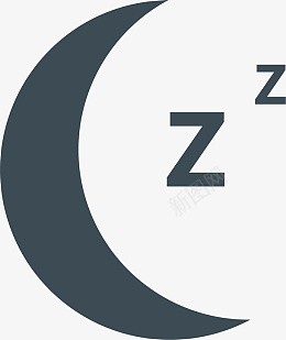 设计元素晚安月亮元素图标