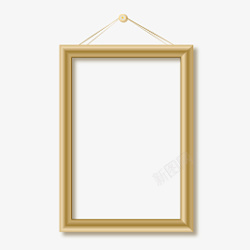 金色质感画框装饰相框素材