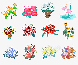 彩色花朵花卉装饰元素png免抠素材_88icon https://88icon.com 花朵 花卉 花束 菊花 卡通 可爱 彩色 合欢 合集 荷花 花 向日葵 满天星 元素 花草树木叶子花瓣 设计 生物世界 花草