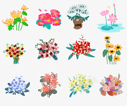 满天星花瓣彩色花朵花卉装饰元素高清图片