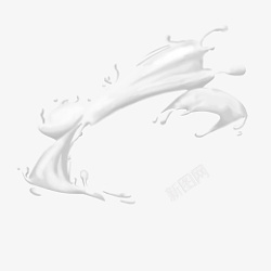 飞溅的白色牛奶插画素材