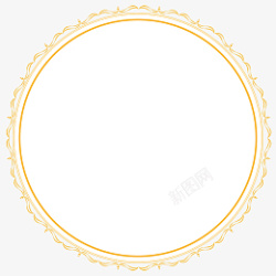 大气的圆金色欧式花纹简约圆框高清图片