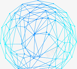 蓝色科技线条圆形球状矢量png免抠素材_88icon https://88icon.com 蓝色 渐变 科技 球形 线性 网球
