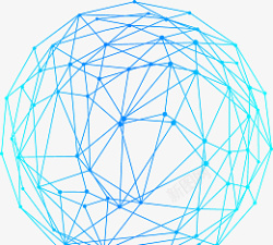 蓝色科技线条圆形球状矢量素材
