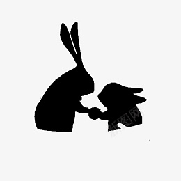八月十五中秋节两只分享月饼的兔子png免抠素材_88icon https://88icon.com 玉兔剪影 两只玉兔 两只兔子 剪影