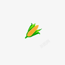 手绘插画一个蔬菜玉米素材