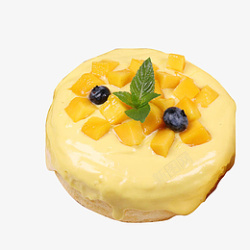 芒果爆浆蛋糕素材