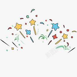 矢量礼花爆炸开心撒花png免抠素材_88icon https://88icon.com 开心 撒花 星星 欢庆 爆炸 礼花 节日