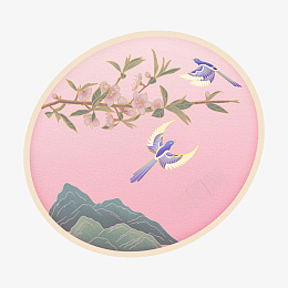 七夕情人节扇面png免抠素材_88icon https://88icon.com 七夕 情人节 扇面 中国风插画