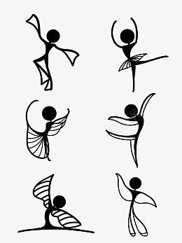 黑色跳舞小人创意可爱素材套图png免抠素材_88icon https://88icon.com 民族舞 简约风 可爱 简约 线条 舞蹈 芭蕾