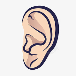 人体耳朵卡通手绘人体器官人脸耳朵高清图片