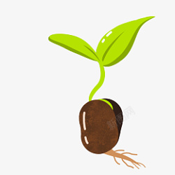 豆芽可爱绿色食品保护自然蔬菜素材