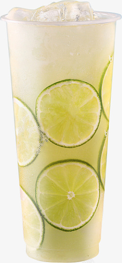 绿茶冰柠檬茶素材