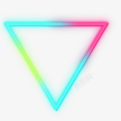 三角形霓虹边框素材