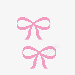 粉色简约图标粉色蝴蝶结图标