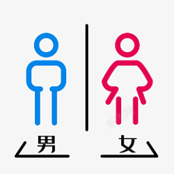 洗手间男女标志设计素材