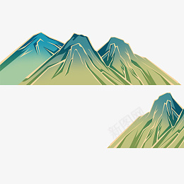 国潮国风插画山素材png免抠素材_88icon https://88icon.com 国潮 国风 山水 插画