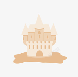 堆城堡卡通矢量沙滩城堡免费下载高清图片