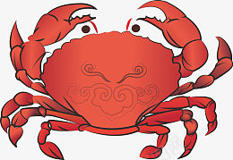 红色螃蟹卡通插画png免抠素材_88icon https://88icon.com 螃蟹 红色 大闸蟹 海边 河蟹