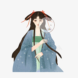 唯美汉服美女人物插画素材png免抠素材_88icon https://88icon.com 唯美 汉服 美女 人物插画素材