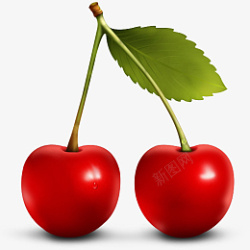 高清PNG水果红樱桃素材