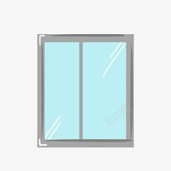 门窗玻璃玻璃推拉门家具插画高清图片