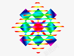 螺旋型虹图渐变X型图标