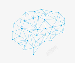 神经网络智能科技蓝色类脑芯片类脑智能高清图片
