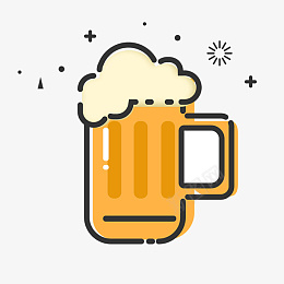 啤酒泡泡啤酒饮料酒酒水图标