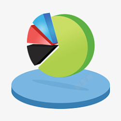 25D扁平化圆盘统计素材