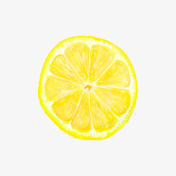 水果手绘可爱柠檬片素材