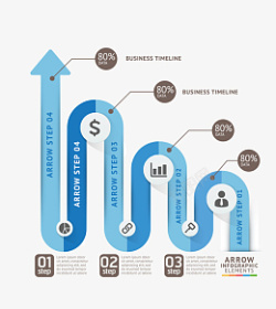 矢量PPT图表箭头素材