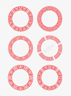 中式圆环传统中国风矢量圆环高清图片