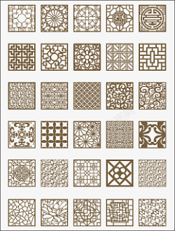 中式古典花纹边框素材