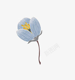 文艺粉色蓝花朵png免抠素材_88icon https://88icon.com 花 花朵 动画 文艺