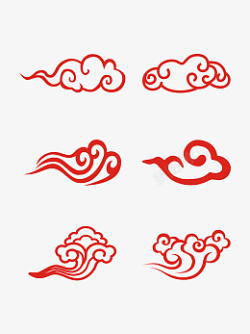 中国风古典祥云花纹云纹图案元素素材