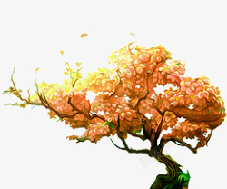 大树黄叶一颗风吹的大树高清图片